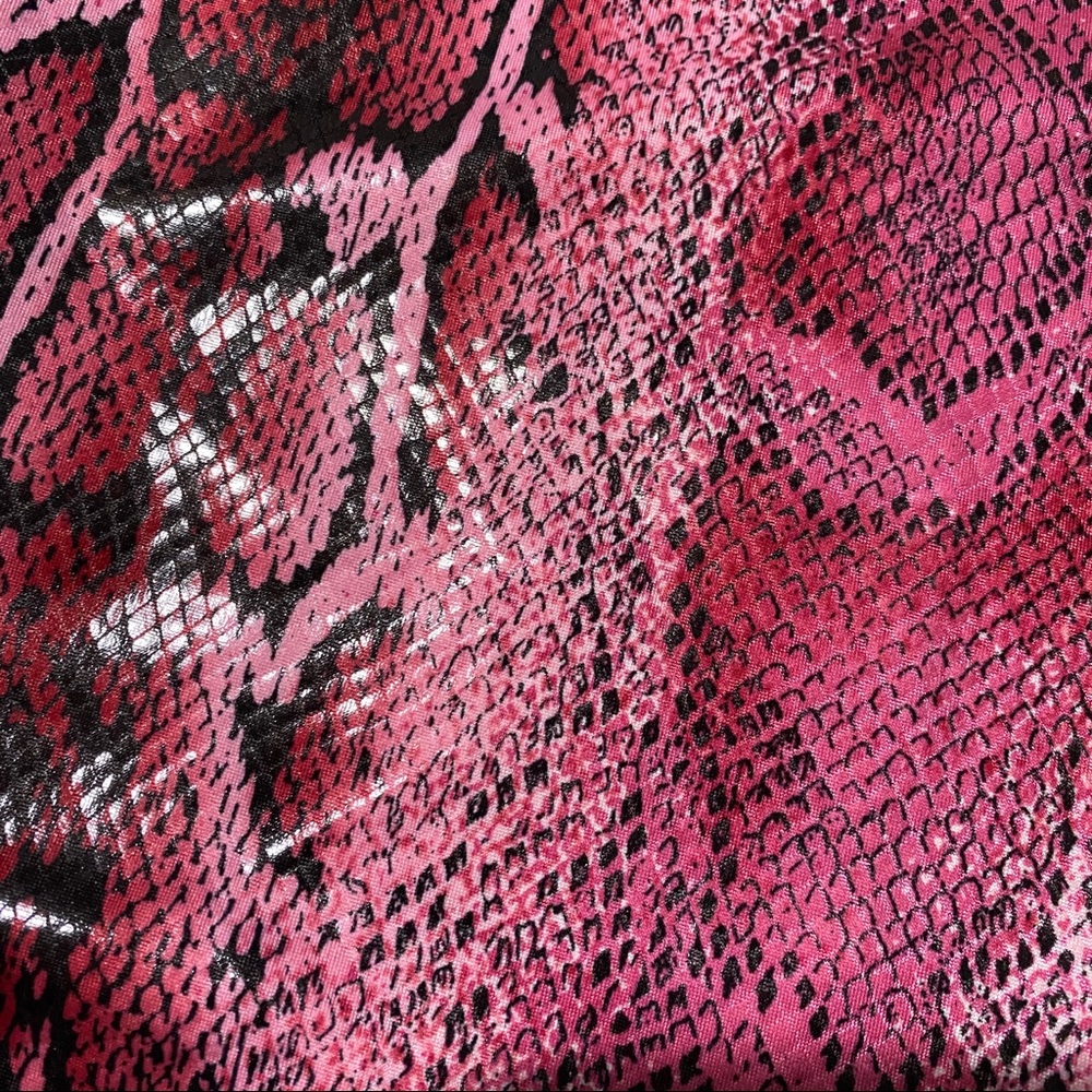 Sexy Shiny Pink Snake Reptile Print Leggings - Picture 6 of 7